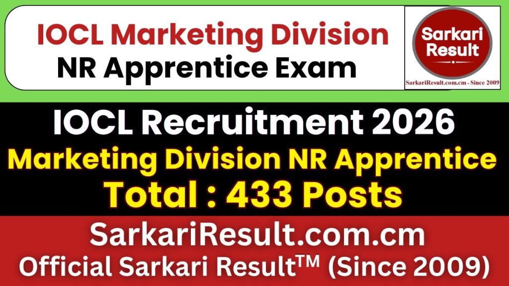 IOCL Marketing Division NR Apprentice Online Form 2026