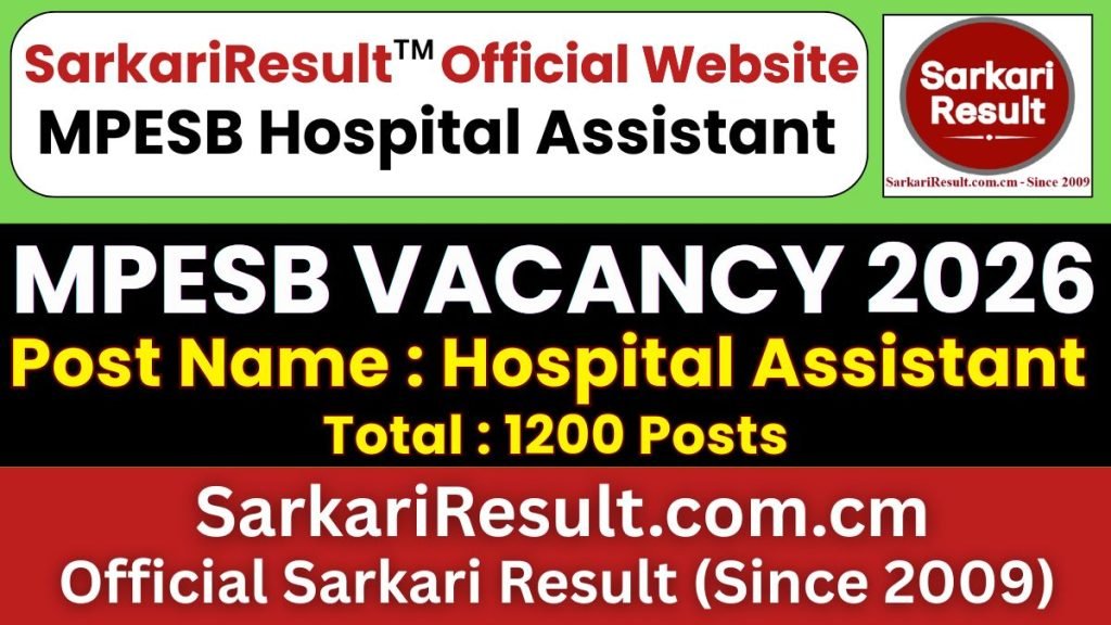 MPESB Hospital Assistant Admit Card 2026 – Out