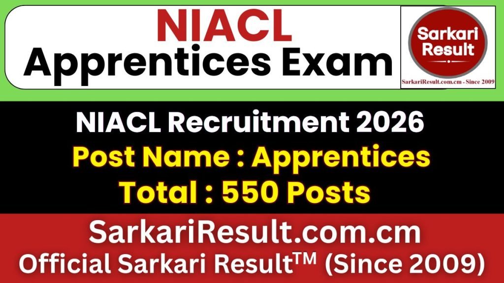 NIACL Apprentice Online Form 2026