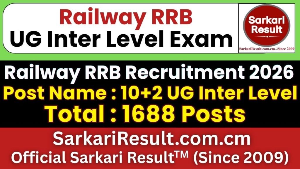RRB NTPC 10+2 UG Online Form 2026