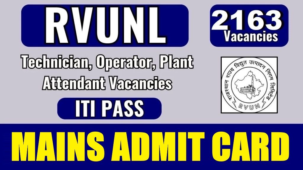 RRVUNL Technician Various Post Mains Final Result 2026 – Out