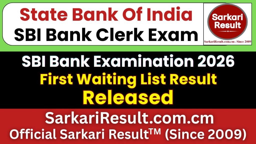 SBI Bank Clerk First Waiting List Result 2026 – Out