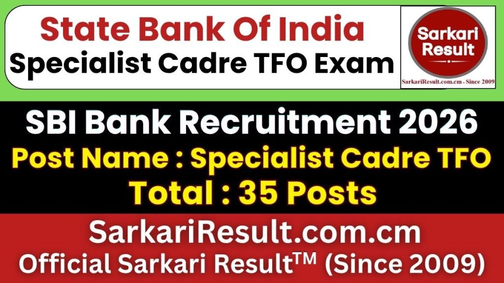 SBI Trade Finance Officer Online Form 2026