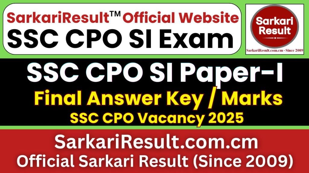 SSC CPO SI PET/PST Admit Card 2026 – Out