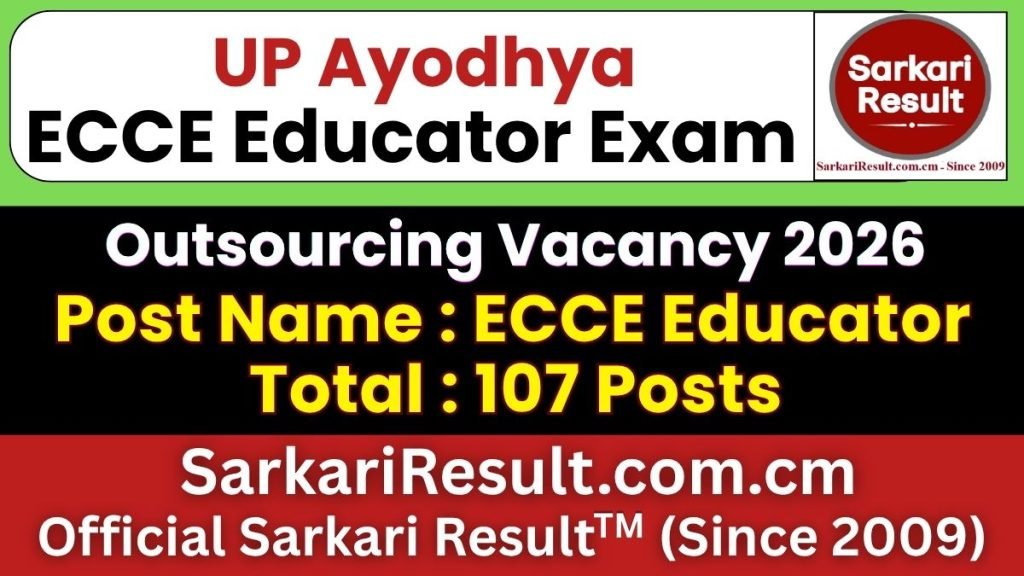 UP Ayodhya ECCE Educator Online Form 2026