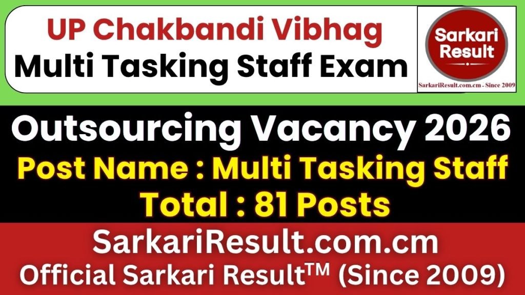 UP Chakbandi Vibhag MTS Online Form 2026