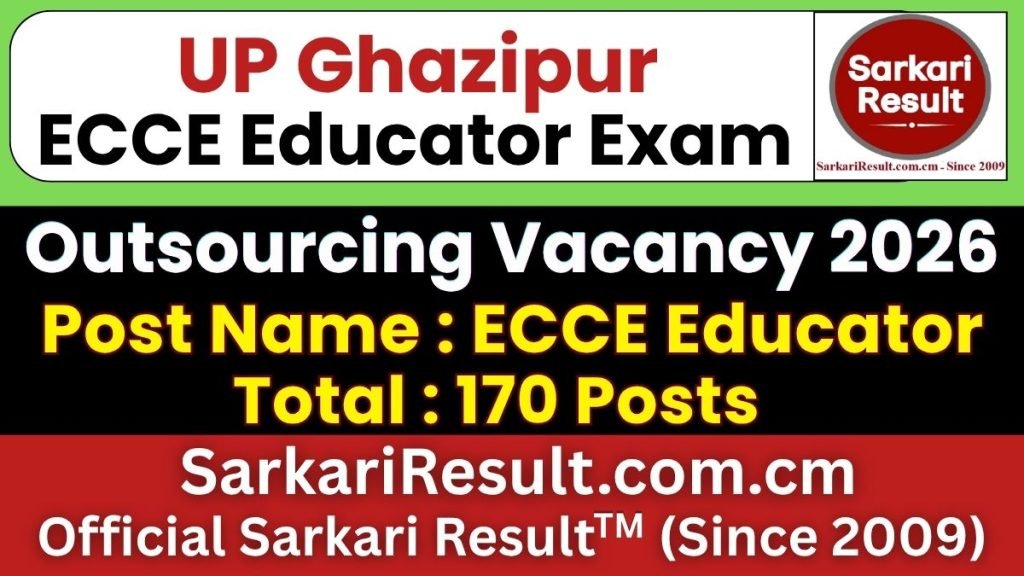 UP Ghazipur ECCE Educator Online Form 2026