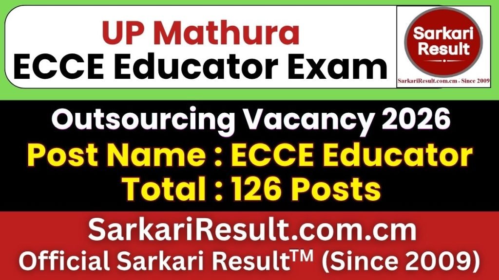 UP Mathura ECCE Educator Online Form 2026