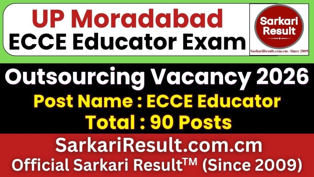 UP Moradabad ECCE Educator Online Form 2026