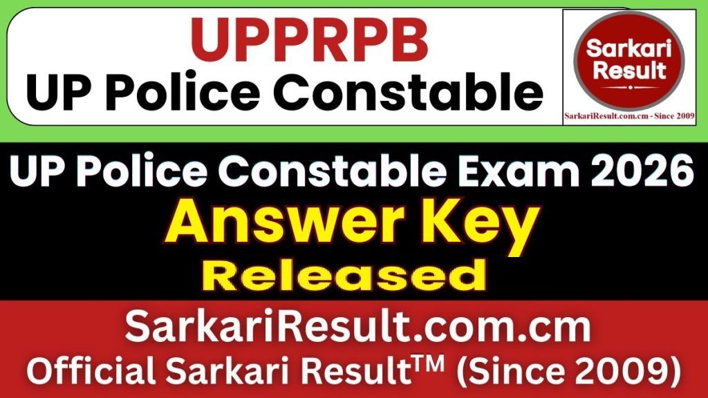UP Police Constable Answer Key 2026 – Out