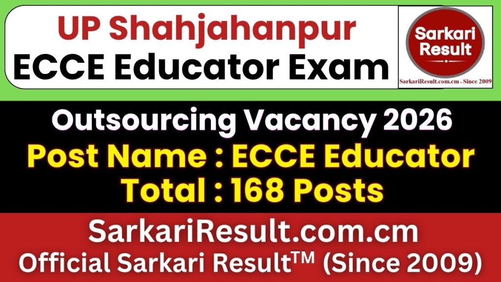 UP Shahjahanpur ECCE Educator Online Form 2026