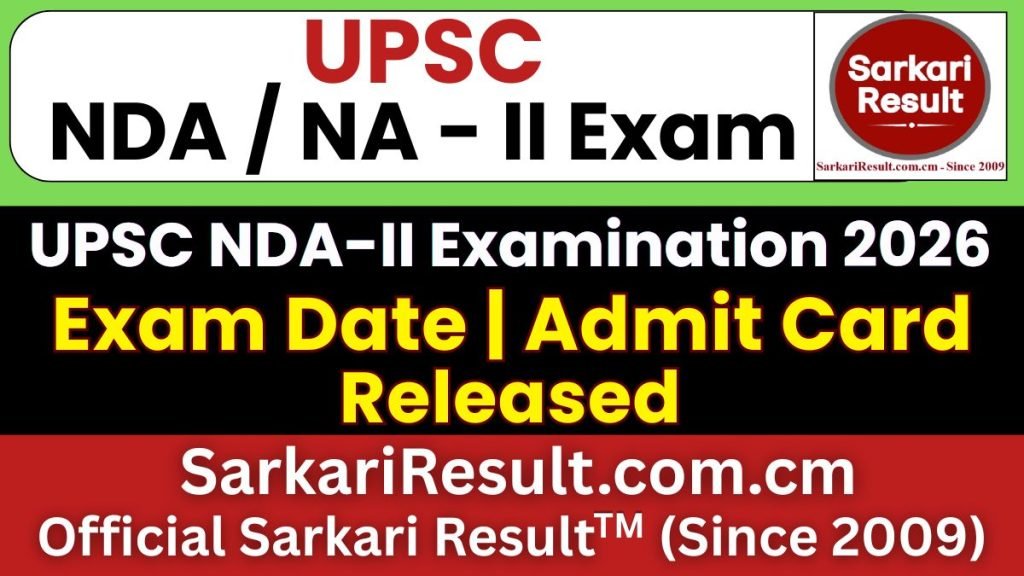 UPSC NDA II Exam Schedule 2026