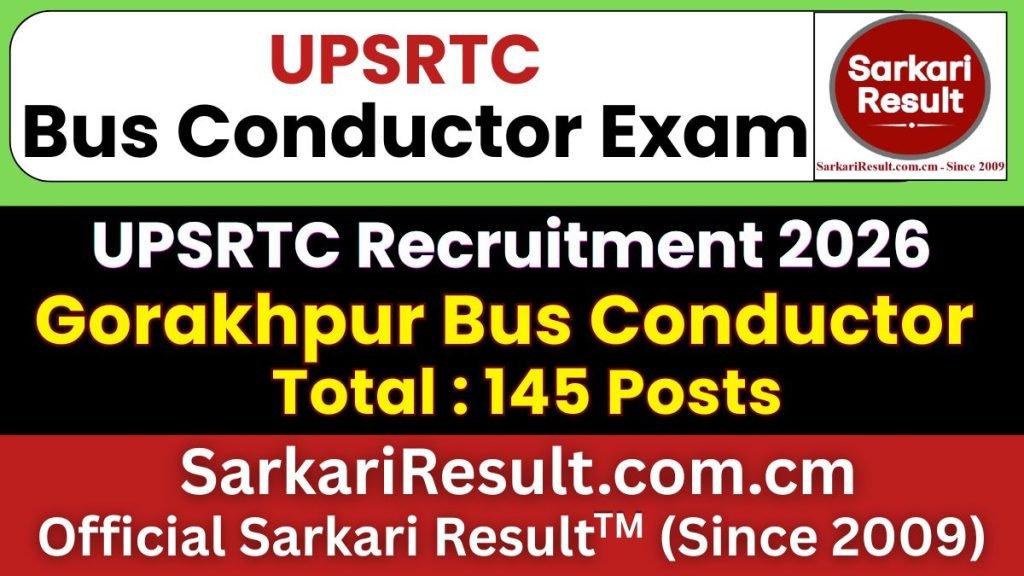 UPSRTC Gorakhpur Bus Conductor Online Form 2026