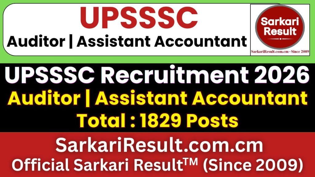 UPSSSC Auditor / Assistant Accountant Online Form 2026