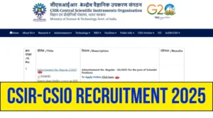 Chandigarh CSIR-CSIO Technical Assistant Form 2025 – Punjab Job Vacancy