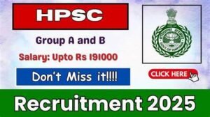 HPSC Sr Scientific Officer, Asst Director Form 2025 – Punjab Job Vacancy