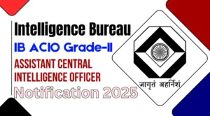 IB ACIO Recruitment 2025 – Punjab Job Vacancy