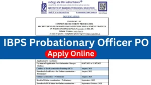 IBPS PO 2025 Notification {5208 Post} Apply Online
