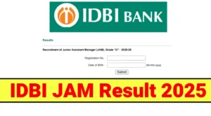 IDBI Bank 676 Jr Assistant Manager Exam Result – Punjab Job Vacancy