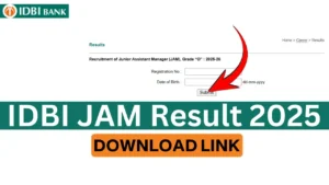IDBI JAM Result 2025 OUT, Scorecard Download @idbibank.in