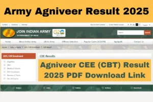 Indian Army Agniveer Result 2025 – Punjab Job Vacancy