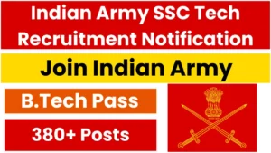 Indian Army SSC Technical Entry Online Form 2025 – Punjab Job Vacancy