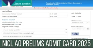 NICL 266 Administrative Officer Pre Admit Card – Punjab Job Vacancy