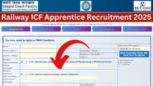 Railway ICF Apprentice Recruitment 2025 Apply Online for 1010 Post