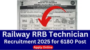 Railway RRB Technician Recruitment 2025 Apply Online 6180 Post