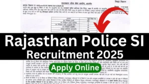 Rajasthan Police SI Recruitment