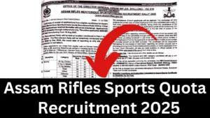 Assam Rifles Sports Quota Recruitment