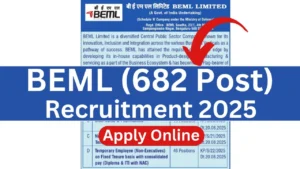 BEML Recruitment 2025 {682 Post} Various Post Apply Online