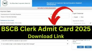 BSCB Clerk Admit Card 2025 OUT, Exam Date, Hall Ticket Download