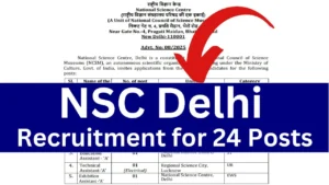NSC Delhi Recruitment 2025 {24 Posts} Apply Online