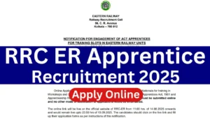 RRC ER Apprentice Recruitment 2025 Apply Online 3115 Post
