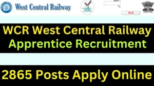 RRC WCR Apprentice Recruitment 2025 {2865 Posts} Apply Online