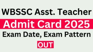 WBSSC Assistant Teacher Admit Card
