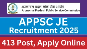 APPSC JE Recruitment 2025 {413 Post} Junior Engineer, Apply Online
