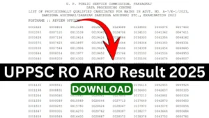 UPPSC RO ARO Result
