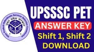 UPSSSC PET Answer Key 2025 Link, Shift 1, Shift 2 PDF Download