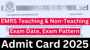 EMRS Teaching & Non-Teaching Admit Card