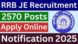 RRB 2570 Junior Engineer Vacancy Online Form 2025 – Punjab Job Vacancy