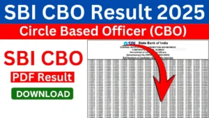 SBI CBO Result 2025 {OUT} Circle Based Officer Scorecard Download