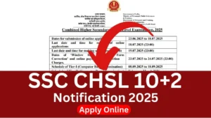 SSC CHSL 10+2 Notification 2025 Apply Online 3131 LDC, JSA & DEO Post