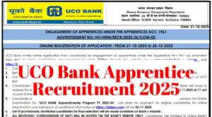 UCO Bank 532 Apprentice Vacancy Online Form 2025 – Punjab Job Vacancy