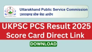 UKPSC PCS Result